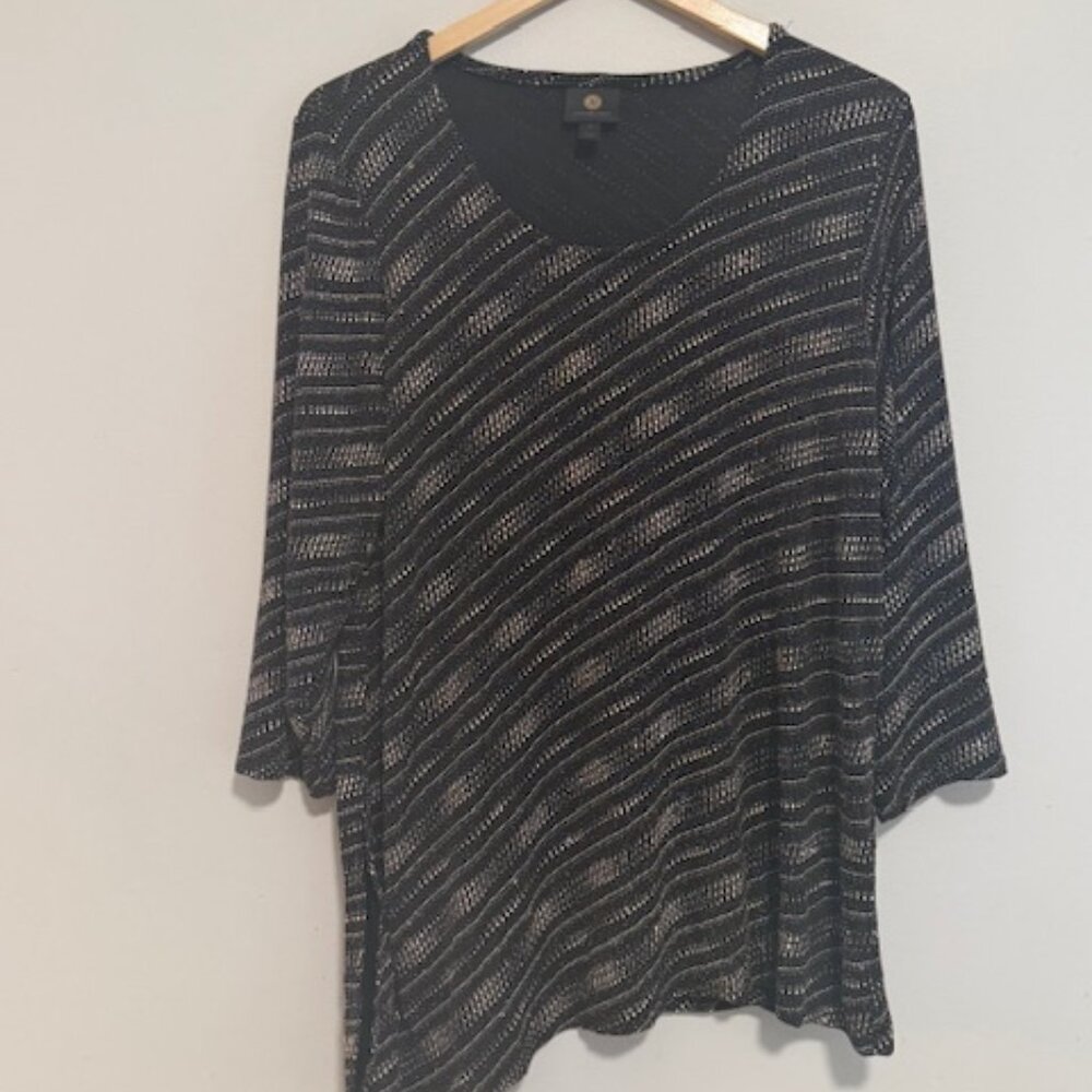 Women's Black & Gold Blouse